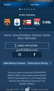 Sign up 1Xbet Account image