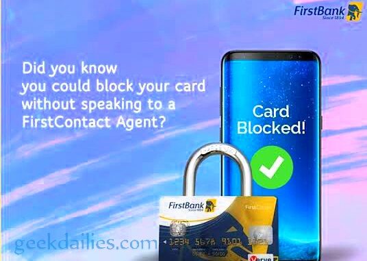Block First Bank ATM Card image